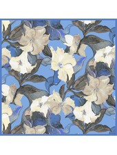 CASHMERE PRINTED SCARF: BERGAMO: BLUE
