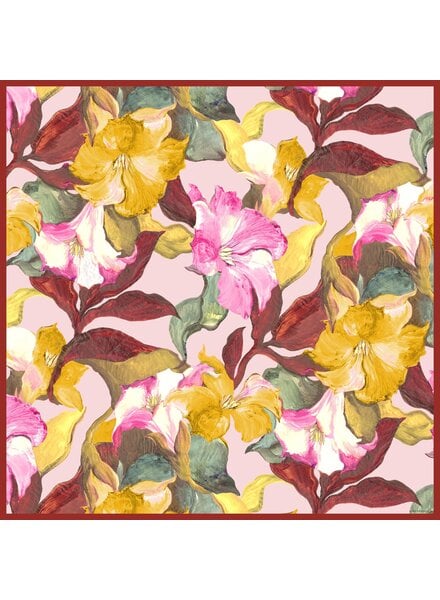 CASHMERE PRINTED SCARF: BERGAMO: PINK