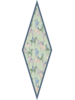 SILK PRINTED MINI LOSANGE: KENSINGTON: GREEN