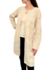 WOOL BLEND LACE JACKET: SAND-IVORY