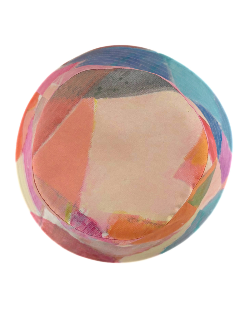 PRINTED COTTON  BUCKET HAT: CUBIST