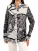 SILK PRINTED SHIRT: LEOPARD: BLACK