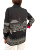 COLLARED COTTON PRINTED SHIRT: ASTI: BLACK