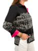 COLLARED COTTON PRINTED SHIRT: ASTI: BLACK