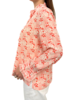 SILK PRINTED RUFFLE COLLAR: MINI CORAL
