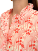 SILK PRINTED RUFFLE COLLAR: MINI CORAL