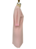 HERRINGBONE JACQUARD BUTTON FRONT DRESS: LIGHT PINK