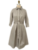 COTTON SHIRT DRESS: KHAKI