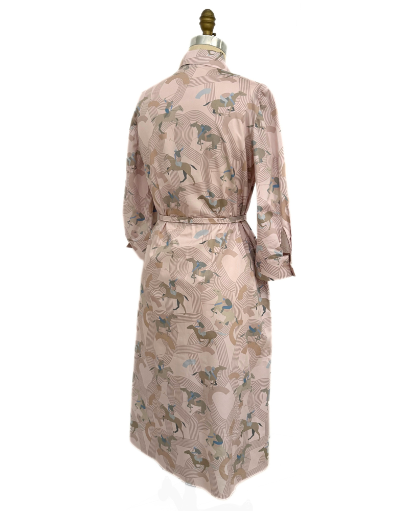 PRINTED COTTON DRESS: POLO: PINK