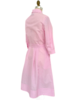 SHIRT DRESS W/ SHORT SLEEVES: STRIPES-PINK