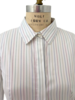 SHIRT DRESS W/ SHORT SLEEVES: MULTICOLOR SMALL STRIPES
