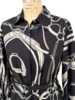 SILK SHIRT DRESS WITH BELT PRINT: LEXINGTON: BLACK