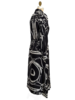 SILK SHIRT DRESS WITH BELT PRINT: LEXINGTON: BLACK
