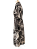 SILK SHIRT DRESS WITH BELT PRINT: AMAZONIA: BLACK