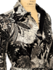 SILK SHIRT DRESS WITH BELT PRINT: AMAZONIA: BLACK