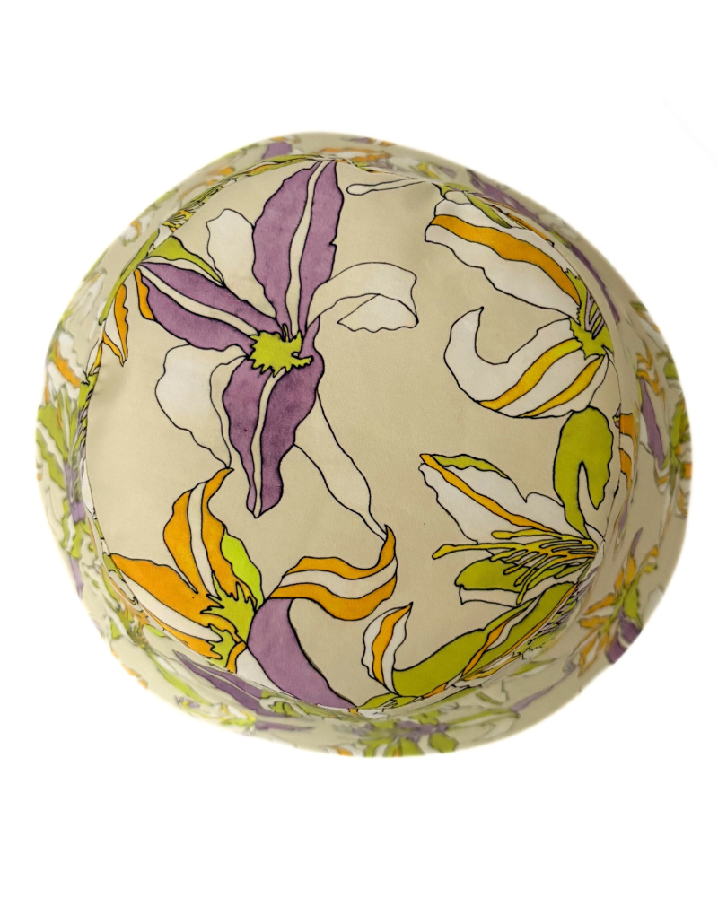 PRINTED COTTON BUCKET HAT: TIGERLILY: YELLOW