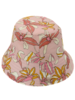 PRINTED COTTON BUCKET HAT: TIGERLILY: PINK