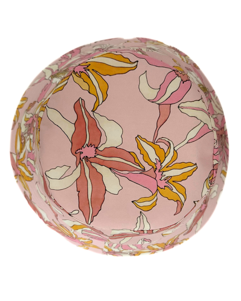 PRINTED COTTON BUCKET HAT: TIGERLILY: PINK