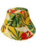 PRINTED COTTON BUCKET HAT: TROPICAL: BUTTER