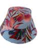 PRINTED COTTON BUCKET HAT: TROPICAL: BLUE