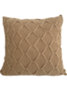 COMO : CASHMERE KNITTED ARGYLE PILLOW 26" x 26" : CAMEL