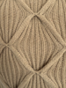 COMO : CASHMERE KNITTED ARGYLE PILLOW 26" x 26" : CAMEL