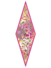 SILK PRINTED MINI LOSANGE: CAPRI: PINK