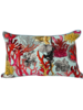 LINEN PILLOW CORAL: TURQUOISE 16"x24"