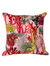 LINEN PILLOW CORAL : PINK : 21"x21"