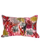 LINEN PILLOW CORAL: PINK 16"x24"