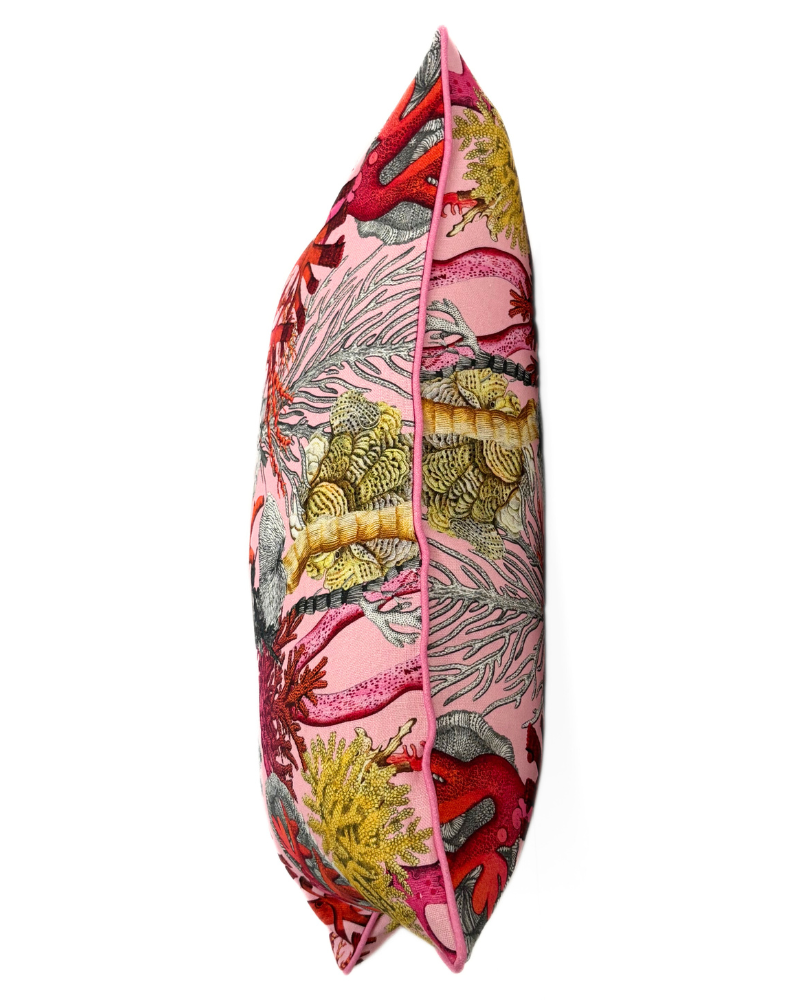 LINEN PILLOW CORAL: PINK 16"x24"
