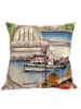 COTTON PILLOW LAKE COMO : A : 21"x21"