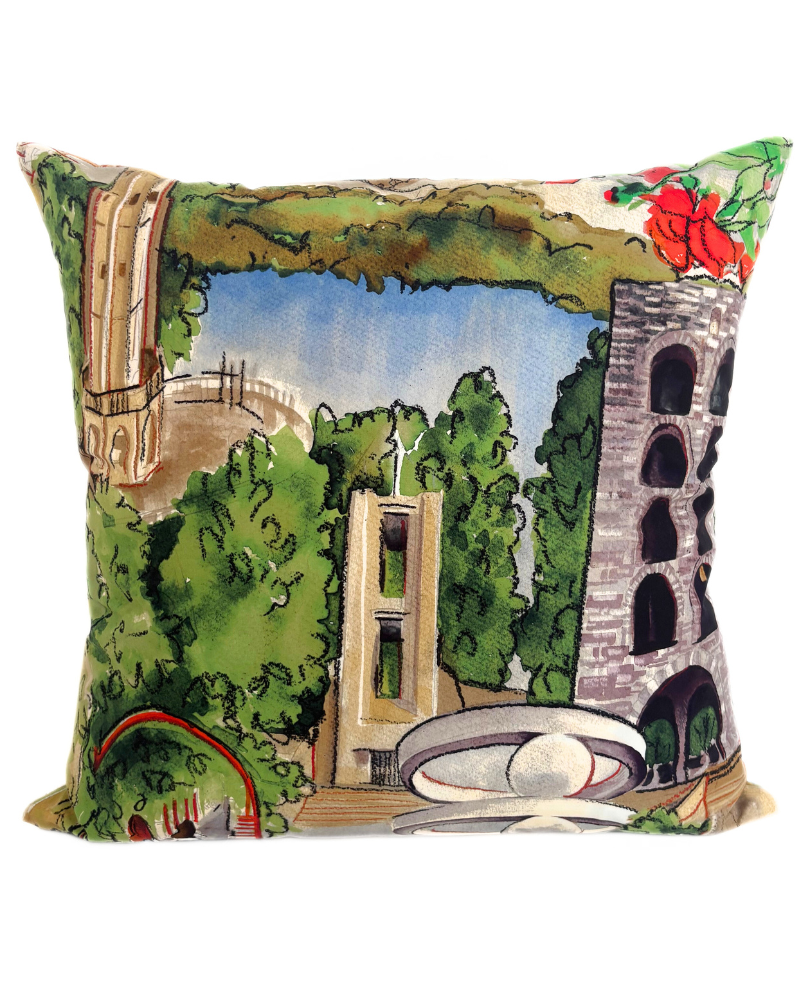 COTTON PILLOW LAKE COMO : B : 21"x21"