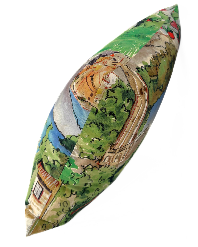 COTTON PILLOW LAKE COMO : B : 21"x21"