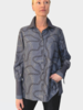 COLLARED SILK PRINTED SHIRT: DEVON: BLUE