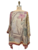 CASHMERE PRINTED PONCHO: PARIS: PINK