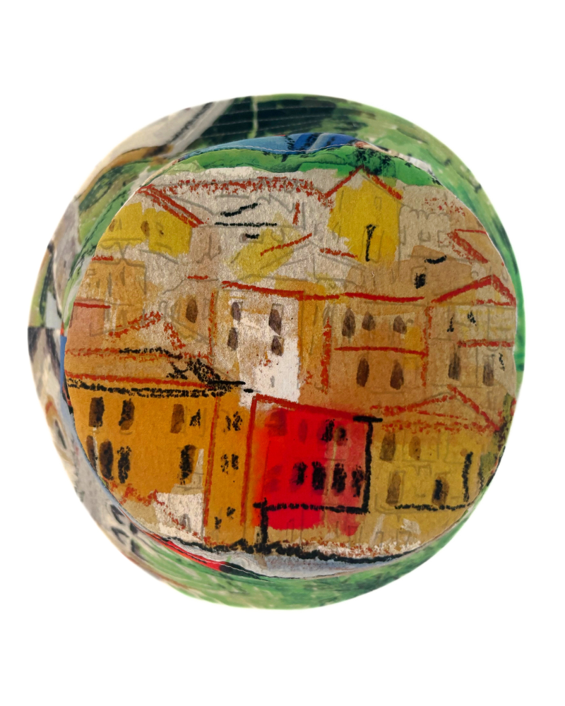 PRINTED COTTON  HAT: LAKE COMO