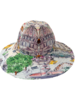 PRINTED BIG HAT: PARIS : PINK
