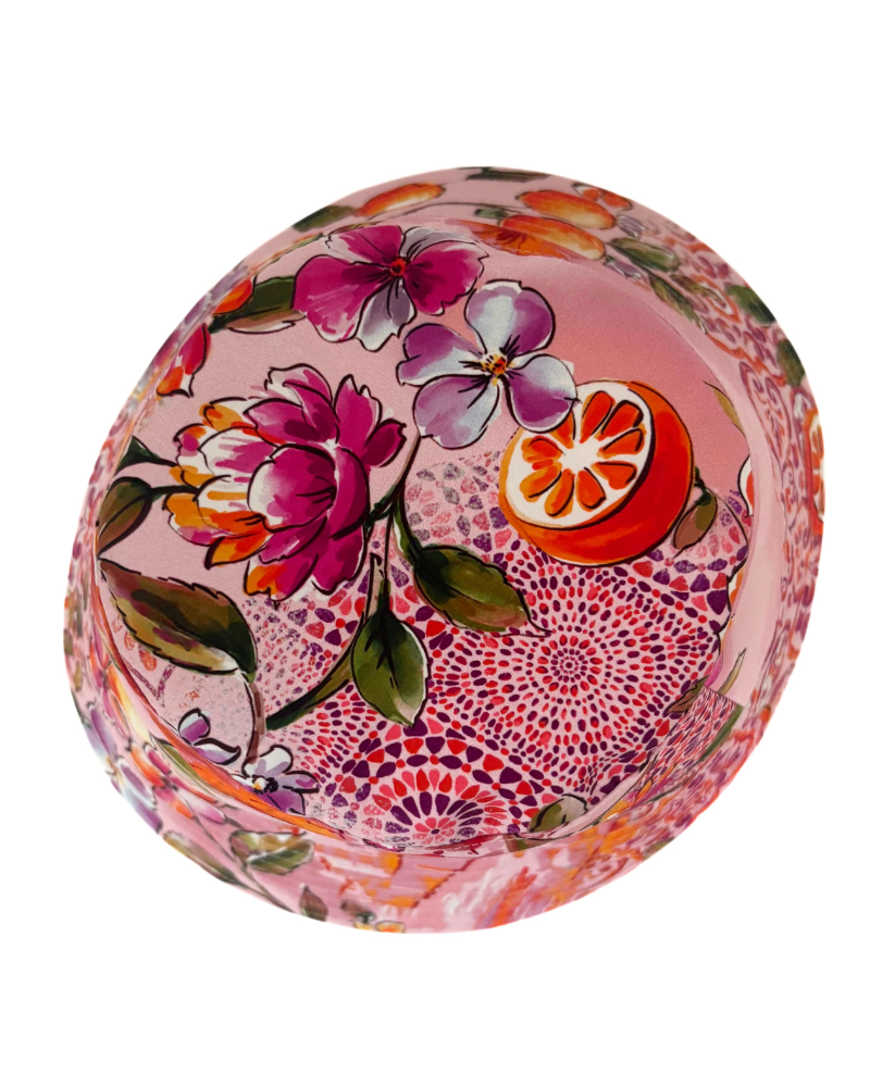 PRINTED COTTON HAT: CAPRI: PINK