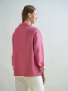 CASHMERE BUTTON DOWN SHIRT JACKET: PINK