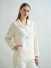 BUTTON DOWN WOOL CREPE SHIRT JACKET: IVORY