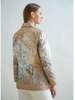 SILK PRINTED QUILTED JACKET: SAFARI: BEIGE
