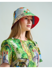 PRINTED COTTON  HAT: LAKE COMO