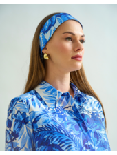 COTTON TWILLY: CORSICA PRINT: BLUE
