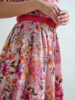 LONG POET SILK DRESS WITH WAIST AND STRAPS: CAPRI PRINT: PINK