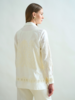 COLLARED COTTON SHIRT: WHITE WITH IVORY EMBROIDERIES