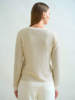 V NECK CARDIGAN: GOLD AND IVORYIN LUXOR BLEND