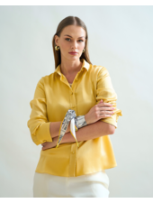 SILK CLASSIC SHIRT : YELLOW
