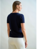 CREWNECK TANK TOP: NAVY WITH SEQUINS