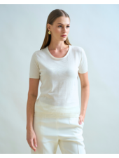 CREWNECK TANK TOP WHITE WITH SEQUINS